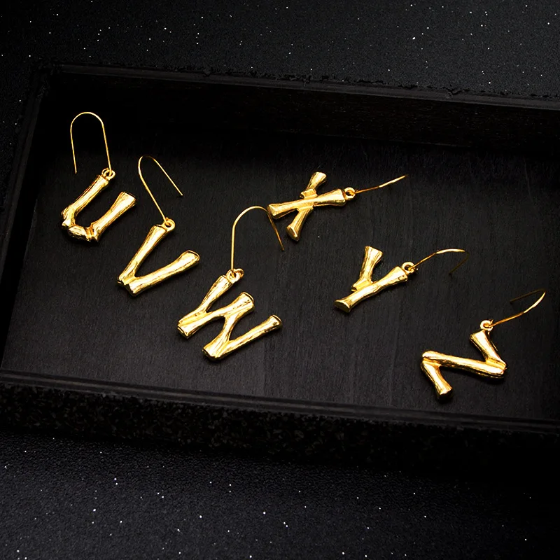 Sindlan английские заглавные буквы Висячие серьги для женщин преувеличенный