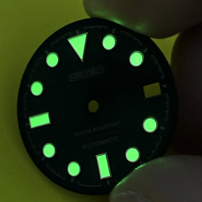 NH35 dial sunburst blue black with super luminous diving watch dial Japan Tenmadu NH35A/NH36A automatic mechanical movement 28.5