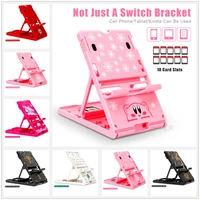 new for nintendo switch game stand holder folding adjustable portable foldable holder bracket compact playstand 10 games slots
