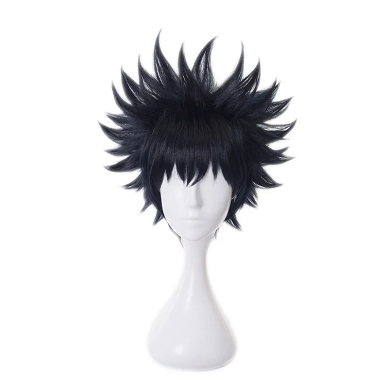 

Anime Jujutsu Kaisen Fushiguro Megumi Dark Blue Wig Cosplay Costume Heat Resistant Synthetic Hair Men Women Short Wigs