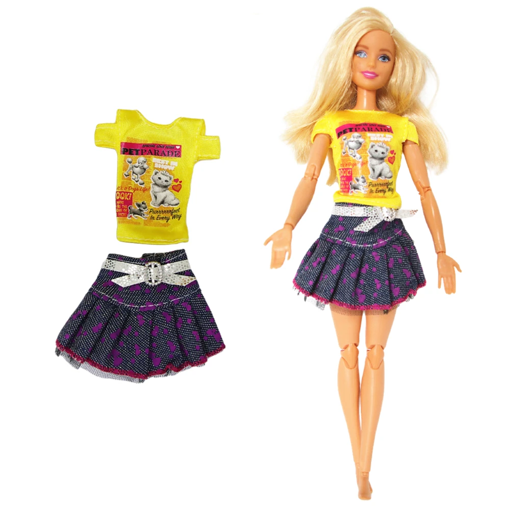 Набор одежды ручной работы Одежда для куклы Барби модные серые брюки аксессуары