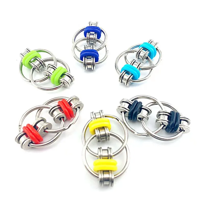 

1pc 5 Colors Creative Toys Fidget Toys Bike Chain Fidget Toy for Autism ADHD Stress Hands Funny Toys for Children Dropshippng