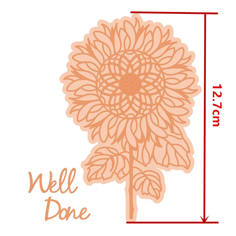 Яркий Подсолнух металла резки штампы подсолнуха порезы для изготовления карт 2020