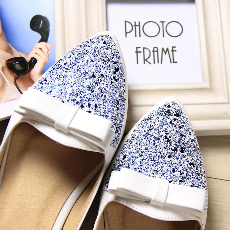 Шлепанцы женские с блестками и бантом уличные сандалии элегантный стиль удобные