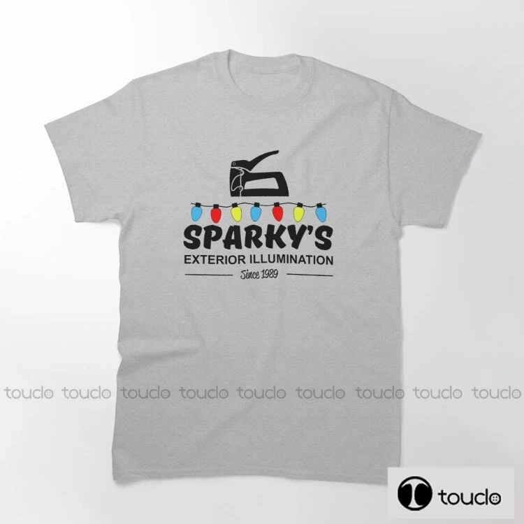 

New Sparky S Exterior Illumination Christmas Lights Mens T Shirts Fashion T Shirt O Neck Short Sleeved T-Shirt Summer Tshir