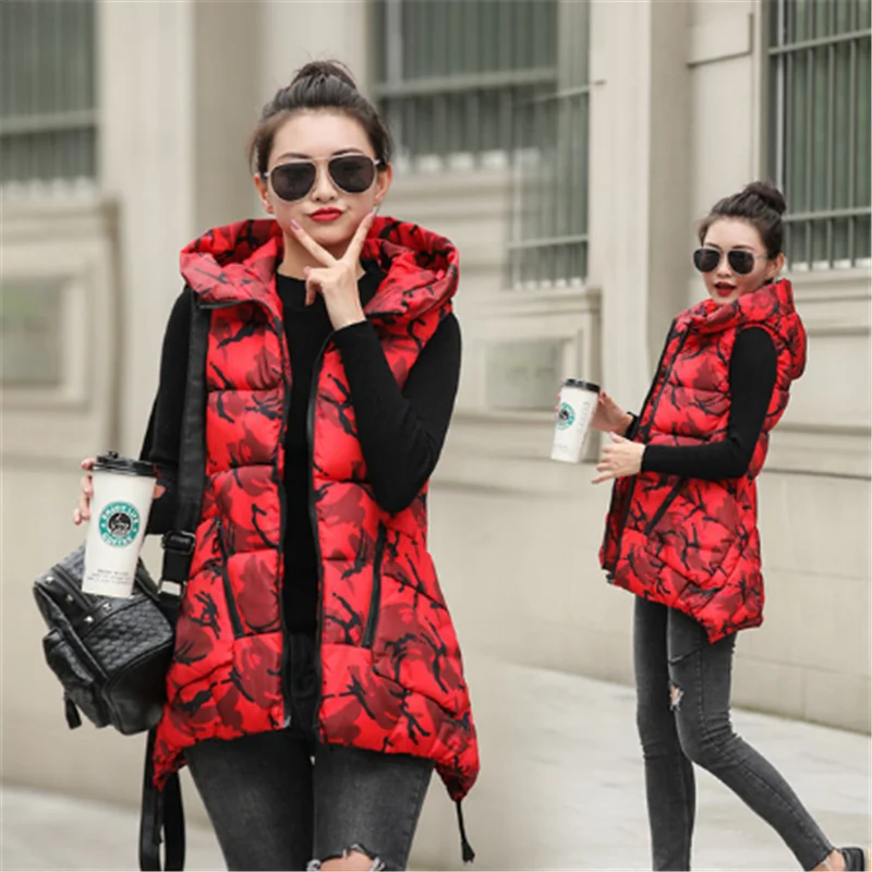 

2020 Autumn And Winter Women Vest Thick New Student Cotton Coats Plus Size XXL Lady Clothing Warm