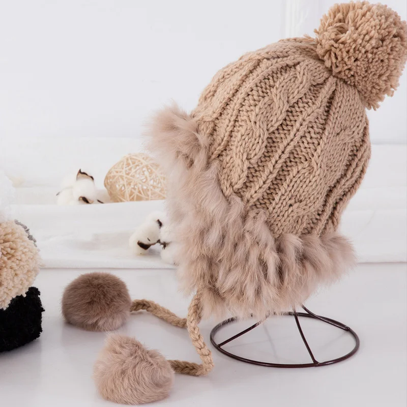 2019 женские шапки из натурального меха в Корейском стиле зимние утепленные с