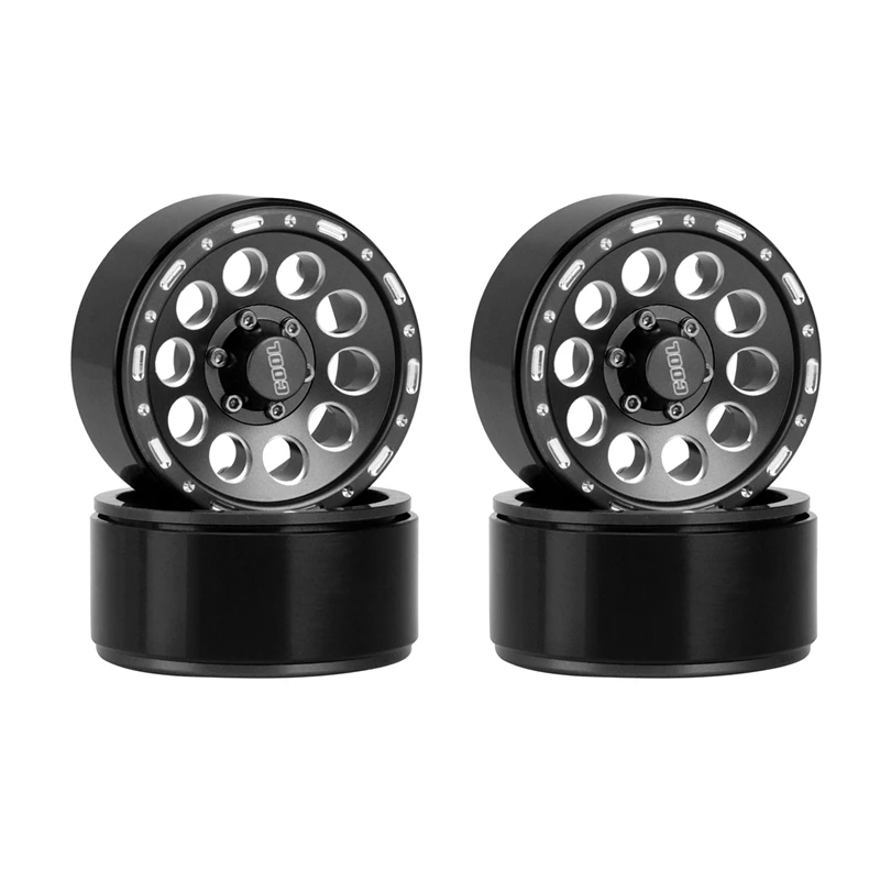 

4PCS Metal 1.9Inch Beadlock Wheel Rims Hub for 1/10 RC Crawler Car Axial SCX10 90046 AXI03007 Traxxas TRX4 D90 Parts