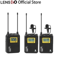 lensgo lwm 328c wireless microphone professional dslr camera lapel lavalier mic for canon nikon sony camera video recording kit
