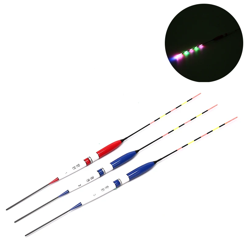 3 шт./лот светодиодный электронный поплавок для рыбалки Balsa дерево ночное видение