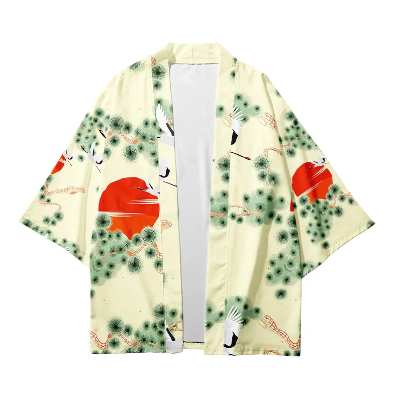 

Traditional Japanese Samurai Kimonos Cardigan Robe Men New Summer Women Yukata Haori Casual Cosplay Clothing Street Dancewear