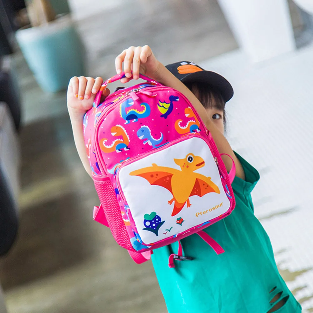 Детский рюкзак с рисунком динозавра для маленьких девочек и мальчиков школьная