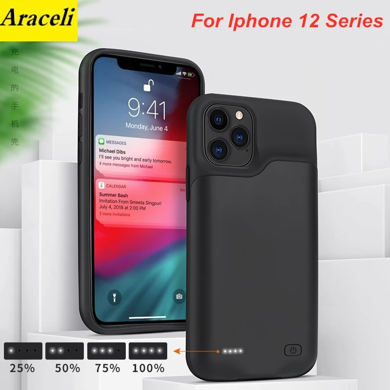 

For iphone 12 Battery Case Thin Smart Charger Cover Power Bank For iphone 12 Mini 12 Pro Max Battery Case