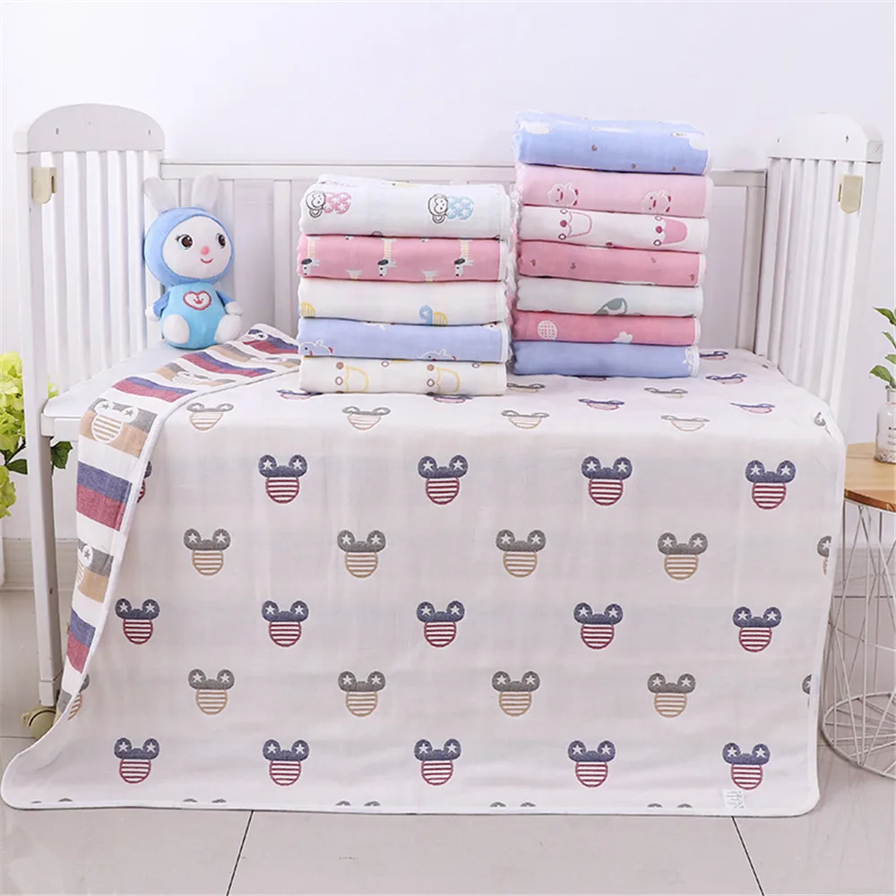 

Baby Blanket 6 Layers Blankets Newborns Blankets and Swaddles Baby Sleeping Blanket Bed Linen Child Sheets Cotton Gauze Diapers