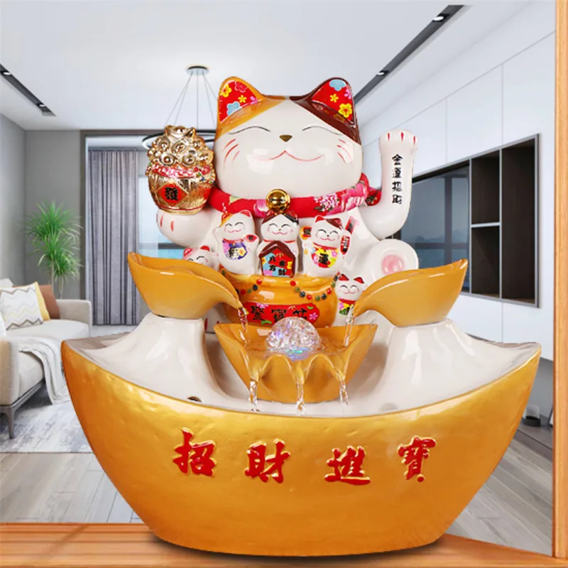 Смола Lucky Cat водные украшения для фонтана в помещении фэн шуй водный увлажнитель