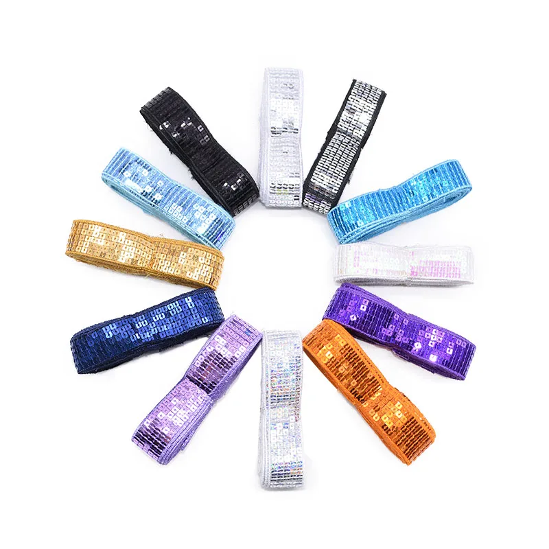 

5/10Yards 25mm Sequins Ribbon Lace Trim Sequin Sewing Fabric For Dress Performance Clothes Bridal Wedding Sewing Accessories