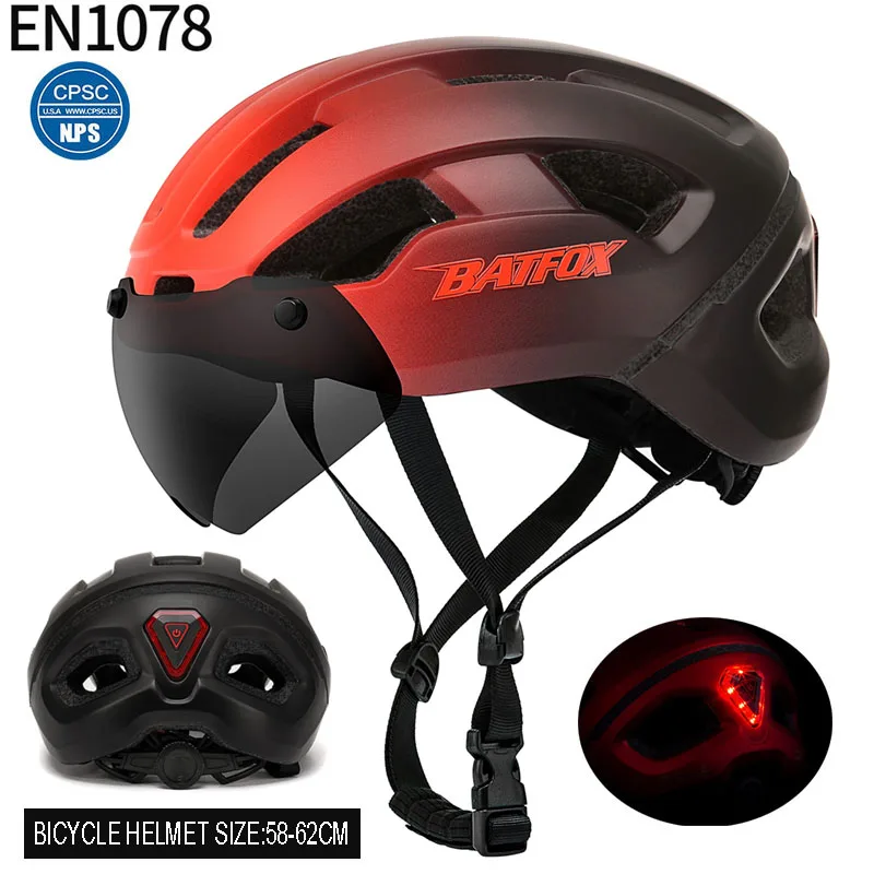 BATFOX-casco ultraligero para ciclismo de montaña, protector de cabeza para bici de...