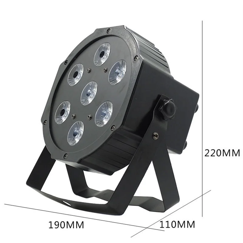 Светодиодный светильник DMX512 7x12 Вт 4 в 1 плоский с дистанционным управлением |