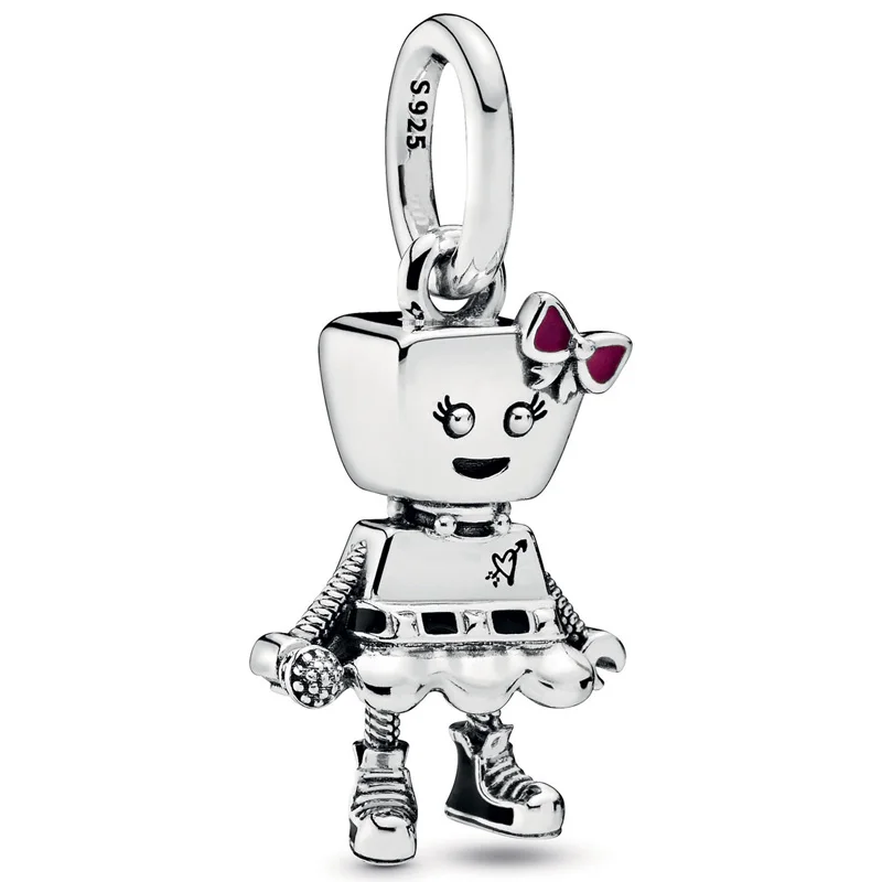 

Женский браслет с бантом Bella Bot, браслет из серебра 925 пробы с подвеской-бусиной, ожерелье