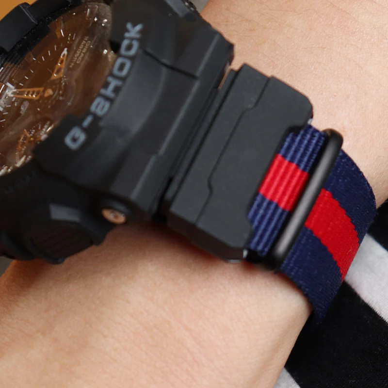 Подходит для Casio G Shock GA 2100 1A1 сменный нейлоновый ремешок|Ремешки часов| |