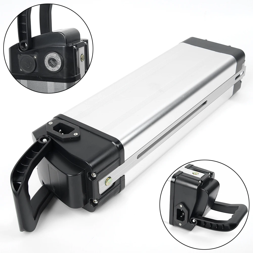 

E-bike Plastic Battery Box With Top Bottom Cover Sidebar Key For Electric Bike 36v 48v Large Capacity 18650 Holder Case pparts