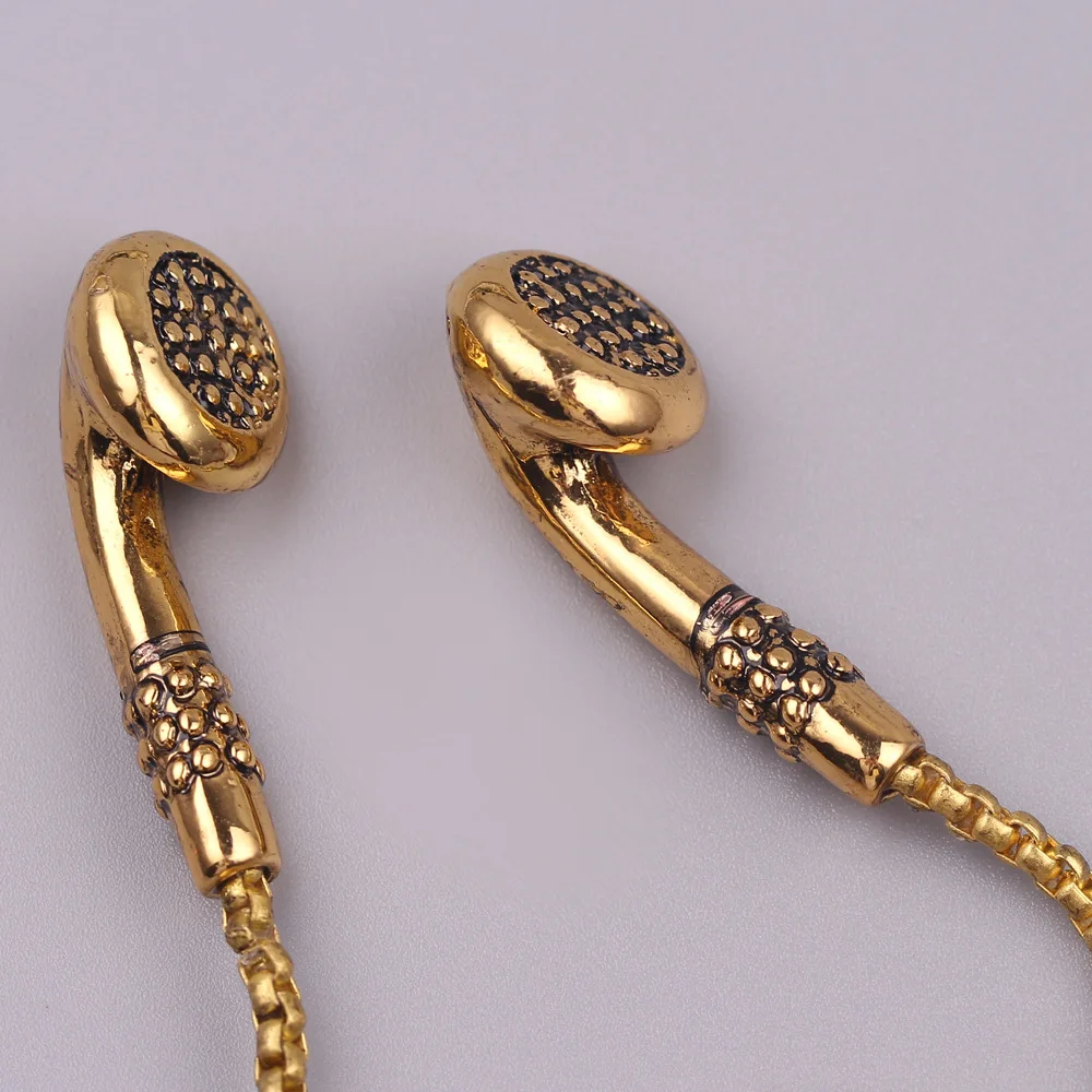 

Creative Headphone Necklaces Hip hop Punk Jewelry Love Gifts Earphone Electroplate Necklace for Men Women