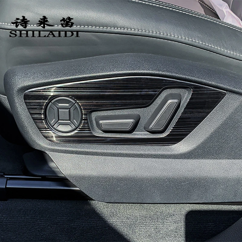 

Автомобильный Стайлинг кнопки регулировки дверного сиденья Панели Наклейки Чехлы отделка для Audi Q3 F3 нержавеющая сталь автомобильные аксес...