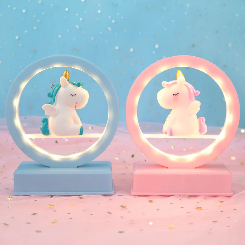 The New Dream Unicorn Music Night Light Bedroom Ornaments Home Furnishings Lamp Table Lamp New Year Gifts Home Furnishings Comes