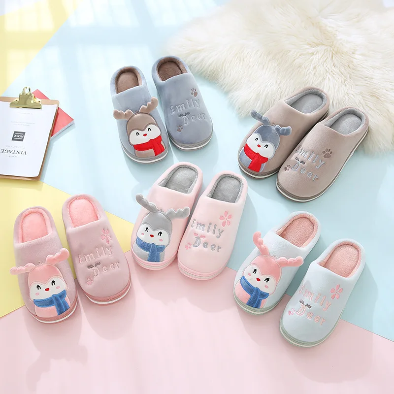 Тапки для дома мягкая хлопковая обувь пар удобные шлепанцы спальни