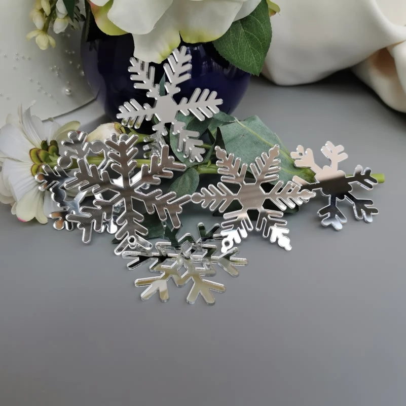 6 шт./лот рождественские украшения зеркальная поверхность мини елочные Санта