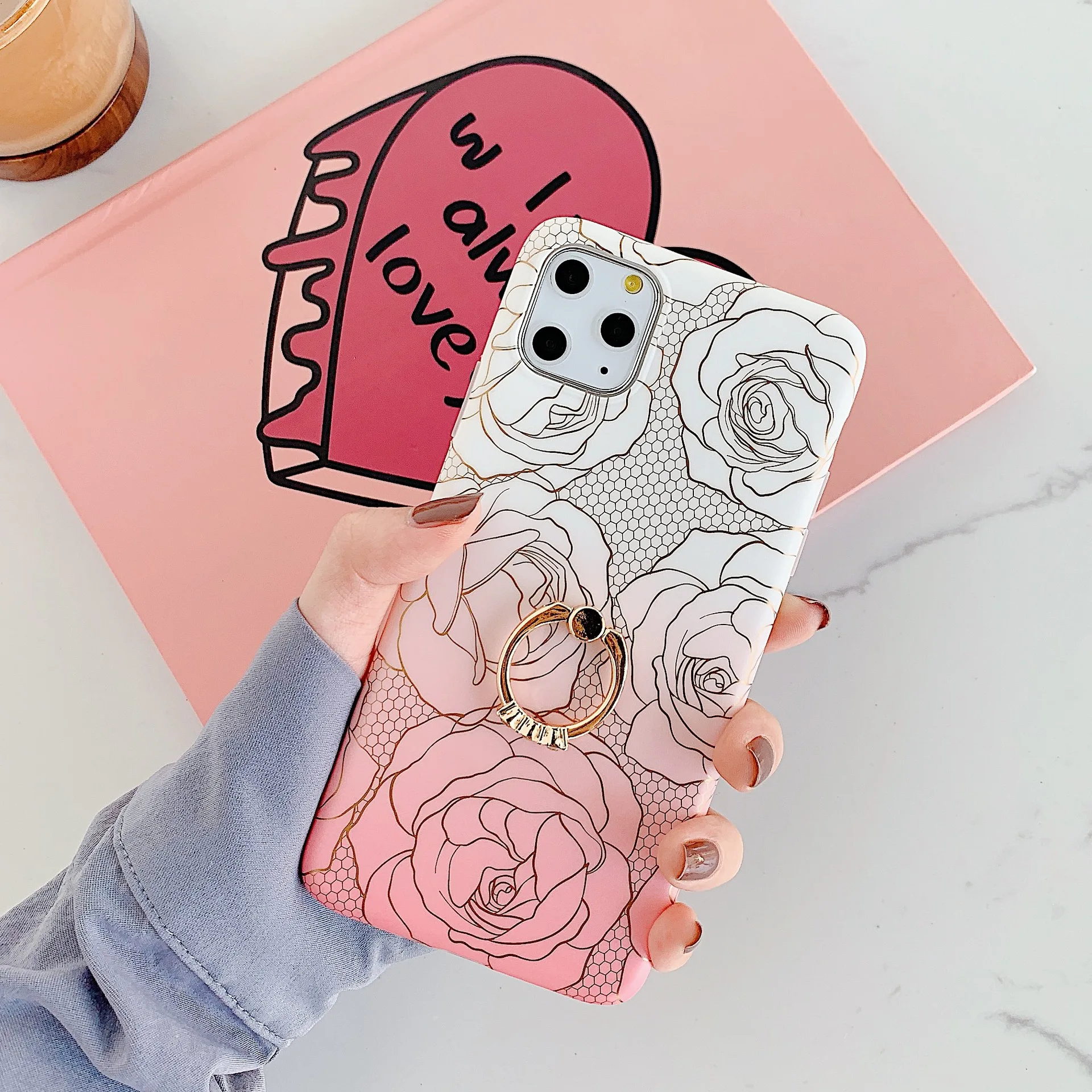 Чехол для iPhone 11 Pro Max XR X XS 6S 6 7 8 Plus роскошный мягкий силиконовый чехол с держателем