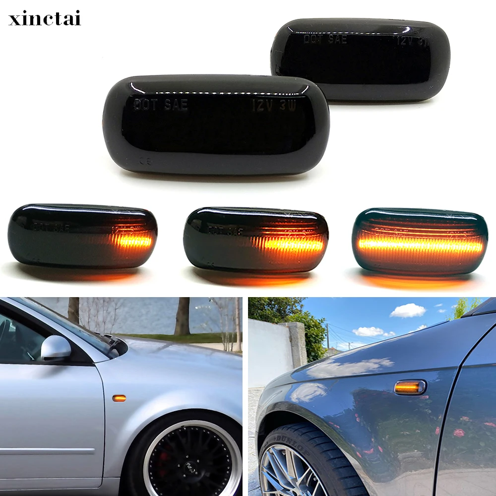 2 шт. Динамический светодиодный боковой габаритный фонарь указателя поворота