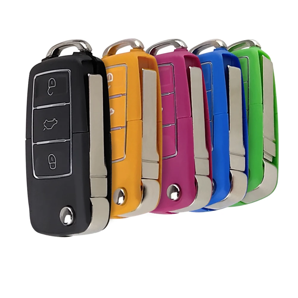 OkeyTech Новый чехол для автомобильного ключа с 3 кнопками VW Golf Bora Polo Passat Toledo SEAT Leon Skoda