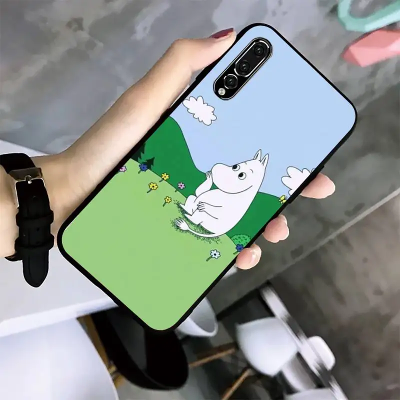 

YNDFCNB Hippo Phone Case for Huawei Mate10 20Lite 20X Mate20 30 40 Pro Nova3 4 4E 3i nova5 5ipro black soft TPU case