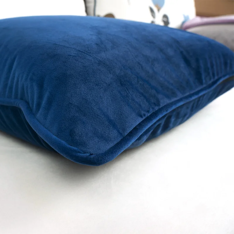 Бархатный Чехол для подушки с темно синим сапфировым покрытием|cushion cover|designer cushion