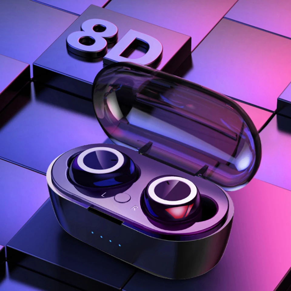 Bluetooth гарнитура 5 0 бинауральная Беспроводная стерео Спортивная TWS с мобильным