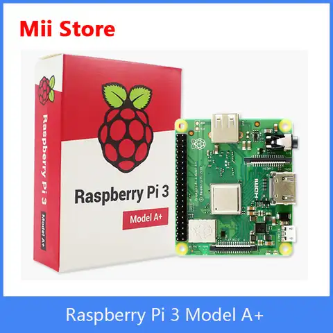 Raspberry Pi 3 Модель A + (A Plus) 1,4 ГГц 64-разрядный четырехъядерный процессор ARM Cortex-A53 512 Мб LPDDR2 SDRAM двухдиапазонный беспроводной Bluetooth 4,2