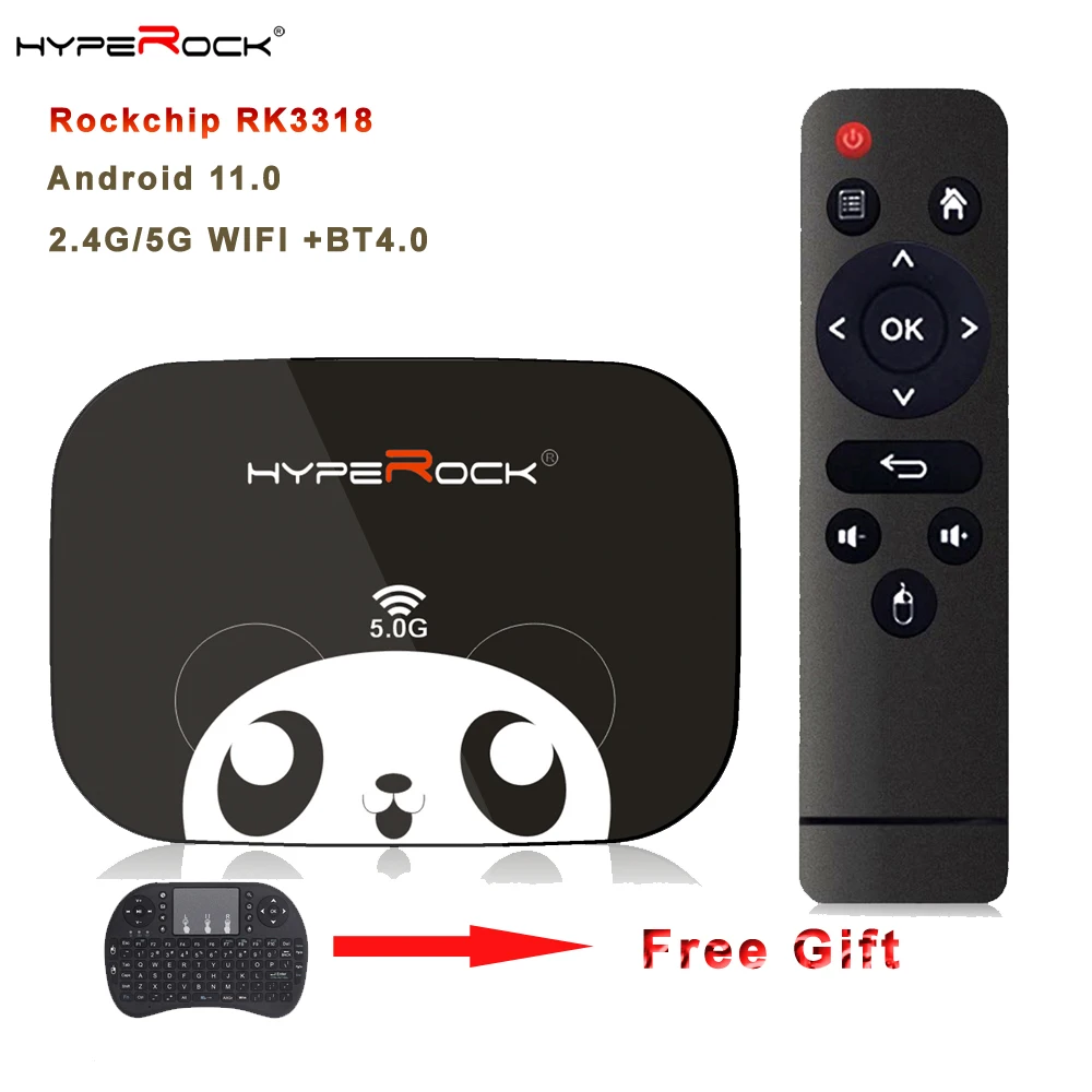 

Quad Core Android 11.0 TV Box RK3318 5G Wifi Set Top Box BT4.0 Smart Media Player Android11.0