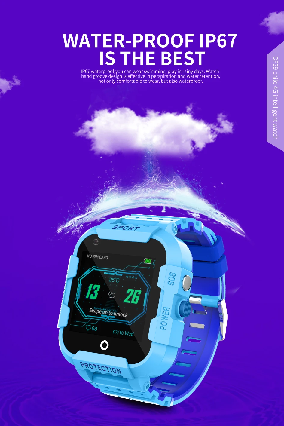 Детские Водонепроницаемые Смарт-часы с GPS-трекером камерой GPS LBS Wi-Fi | Электроника