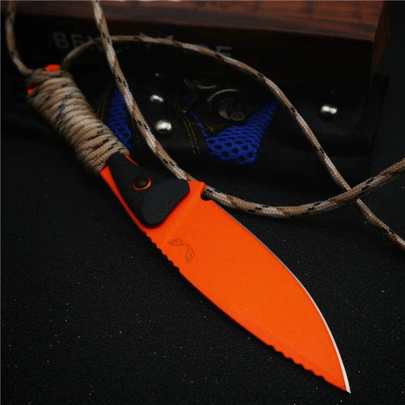 Тактический нож BM15200 охотничий с фиксированным лезвием из стали G10 для