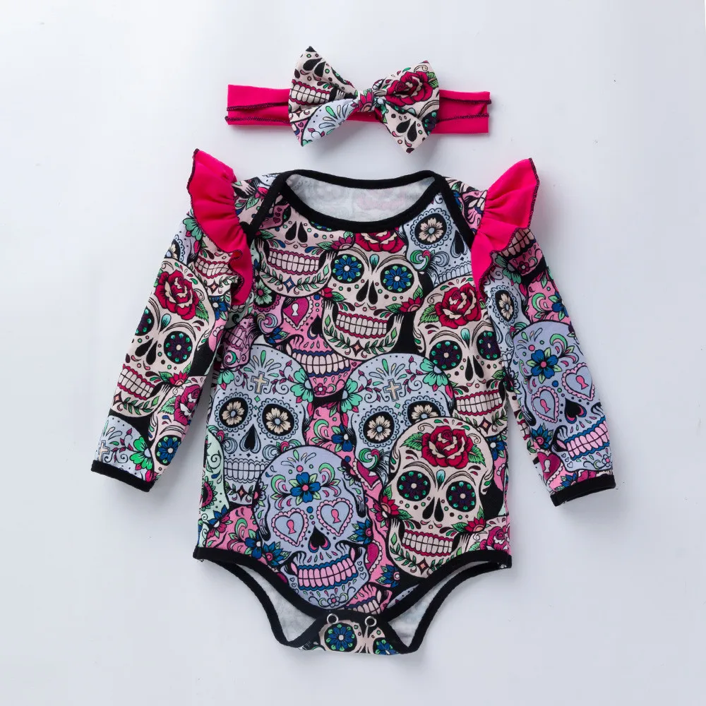 Костюм на Хэллоуин для девочек 2019 Детский комбинезон с длинным рукавом маленьких