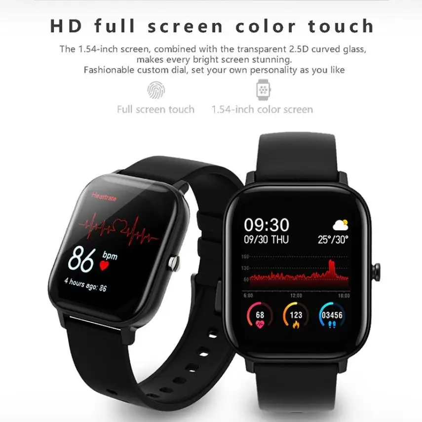 

P9 Smart watch Bluetooth Call Blood Pressure Heart Rate Stopwatch Waterproof Wristband Custom Dials Sports Watch PK P8