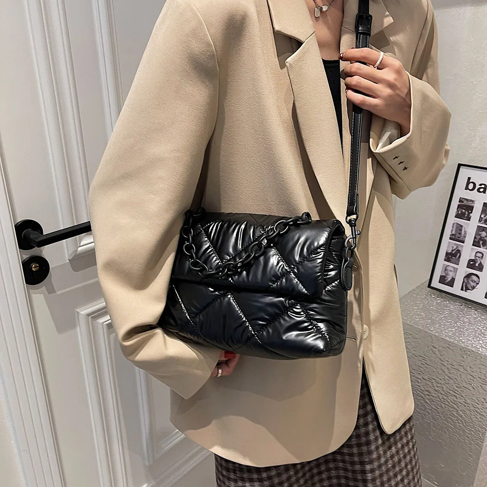 

Женская Стеганая сумка-мессенджер на молнии, с хлопковой подкладкой