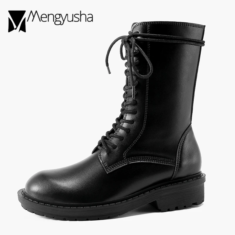 Брендовая обувь на шнуровке и застежке-молнии мотоботы женская платформе Сезон
