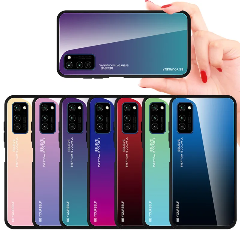 Чехол из закаленного стекла для Huawei P50 P40 P30 P20 Lite Mate 10 20 30 40 Honor Pro 9 P | Мобильные