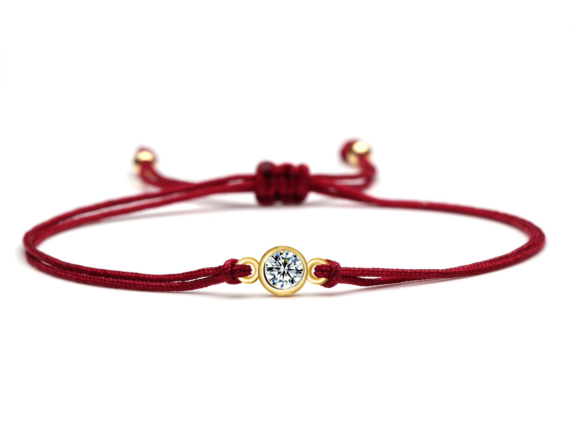 Женский браслет со сверкающими фианитами из меди тонкая Регулируемая цепочка с