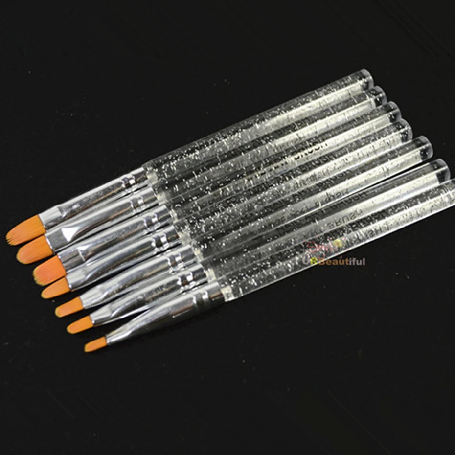 7 шт./лот кисть для дизайна ногтей УФ гель акриловый дизайн Советы салонов Сделай