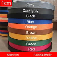 5meter 1cm nylon webbing knapsack strapping thickening multicolor safety belt sewing bag accessories for diy