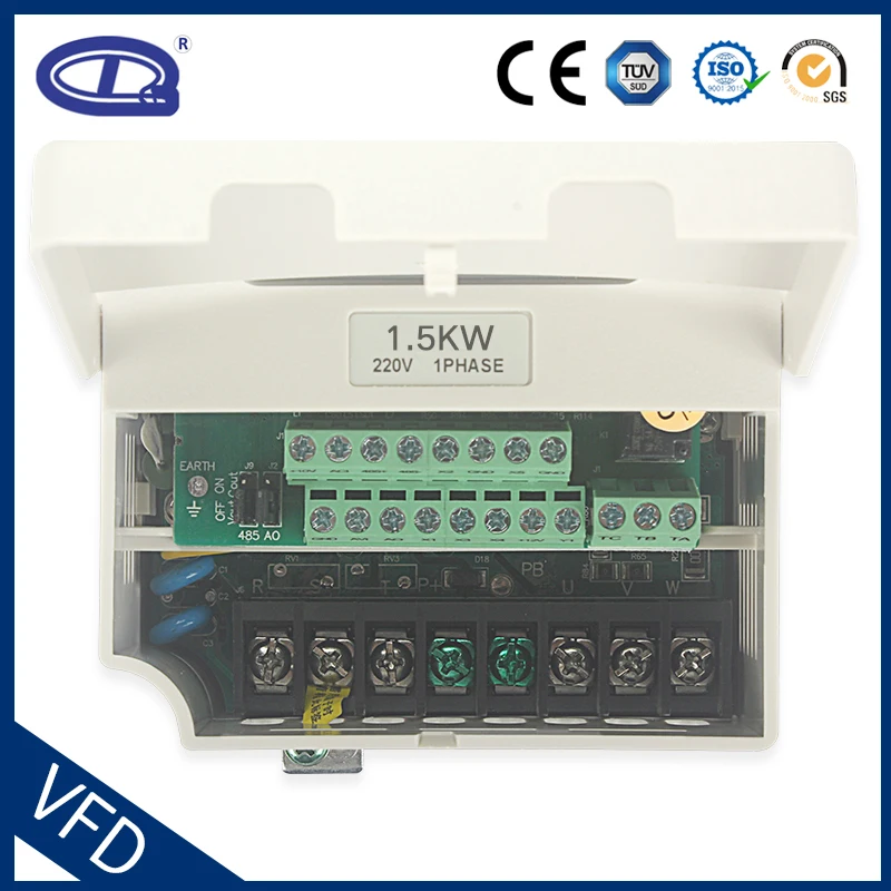 Преобразователь постоянного тока в переменный ток VFD 220V 1.5KW инвертор переменной