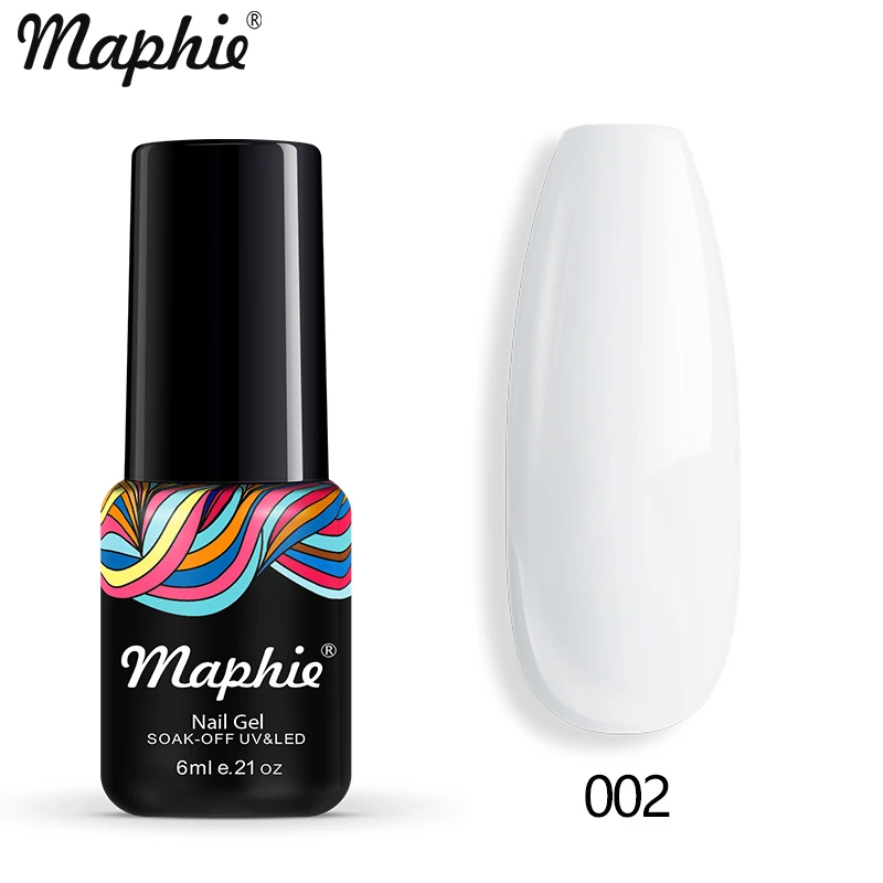 002 Maphie Гель-лак для ногтей все для маникюра Полупостоянный Vernish Soak Off UV/светодиодный Гель-лак нужен базовый верхний слой Блестящий цветной гель - Цвет: 002